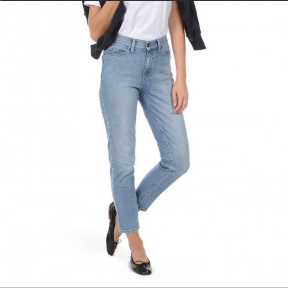MOTT & BOW Mom Jeans in Bens Light Wash High Rise Size W30 L28